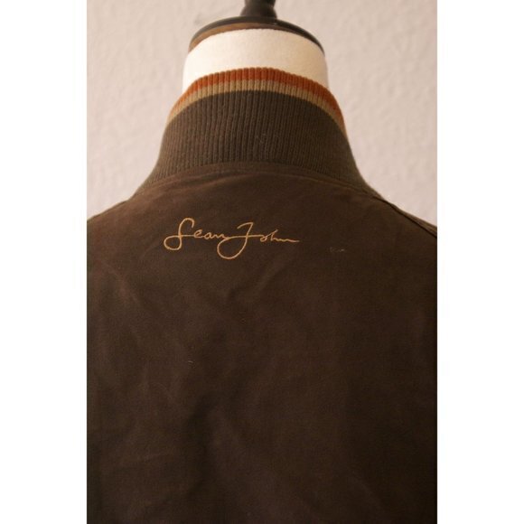 Men's Sean‎ John Faux Suede Bomber Jacket Long Sleeve Size XL - Picture 5 of 12